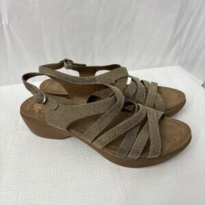 Dansko Brown Leather Strappy Ankle Strap Sandals Women's 11